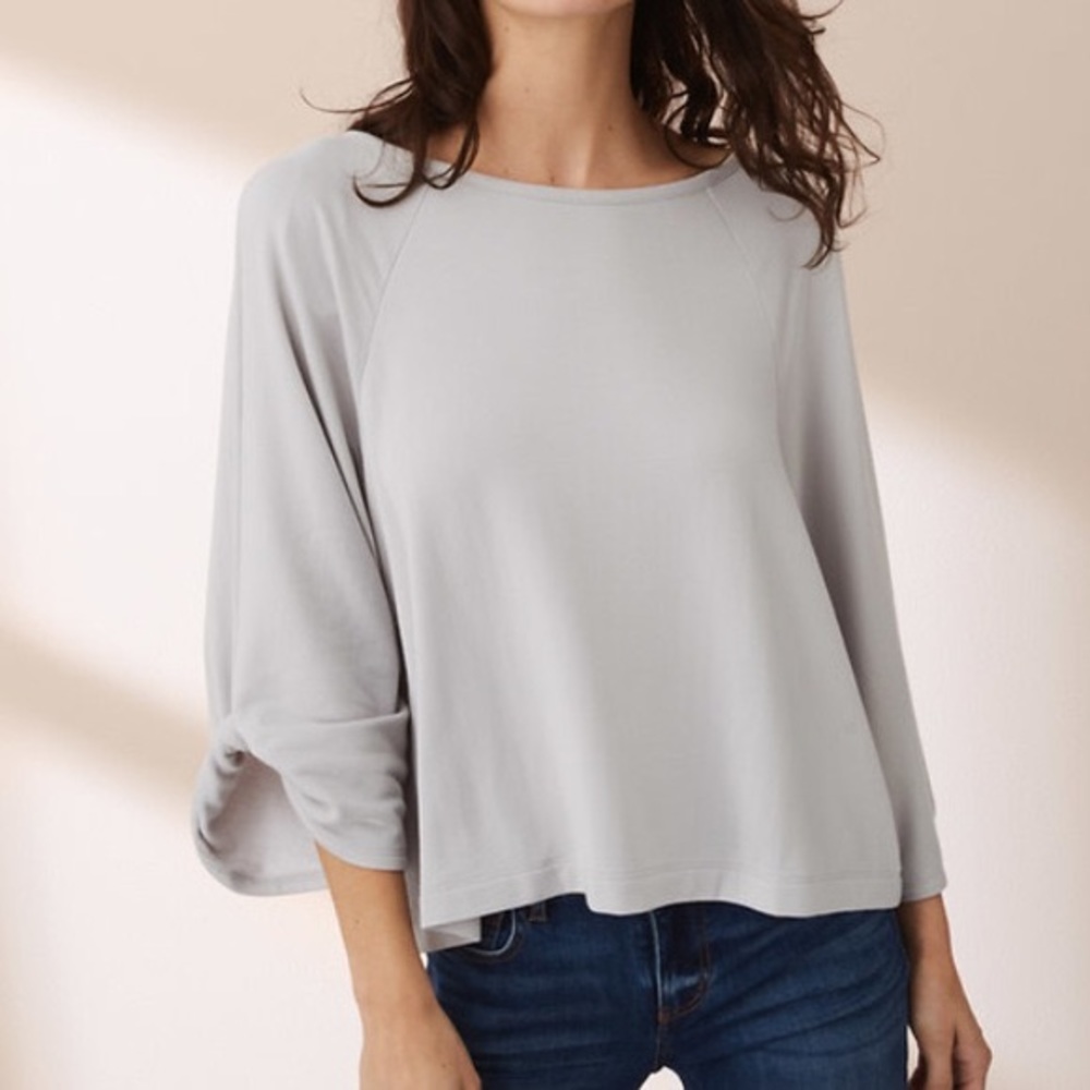 Lou & Grey Twist Sleeve Top